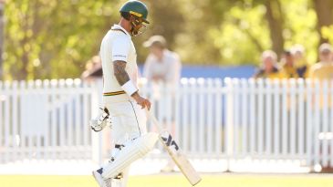 Weatherald falls for 0, Webster claims a wicket on return