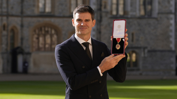 James Anderson receives knighthood in Windsor Castle ceremony