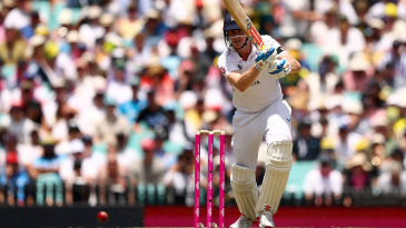 Harry Brook punches a drive