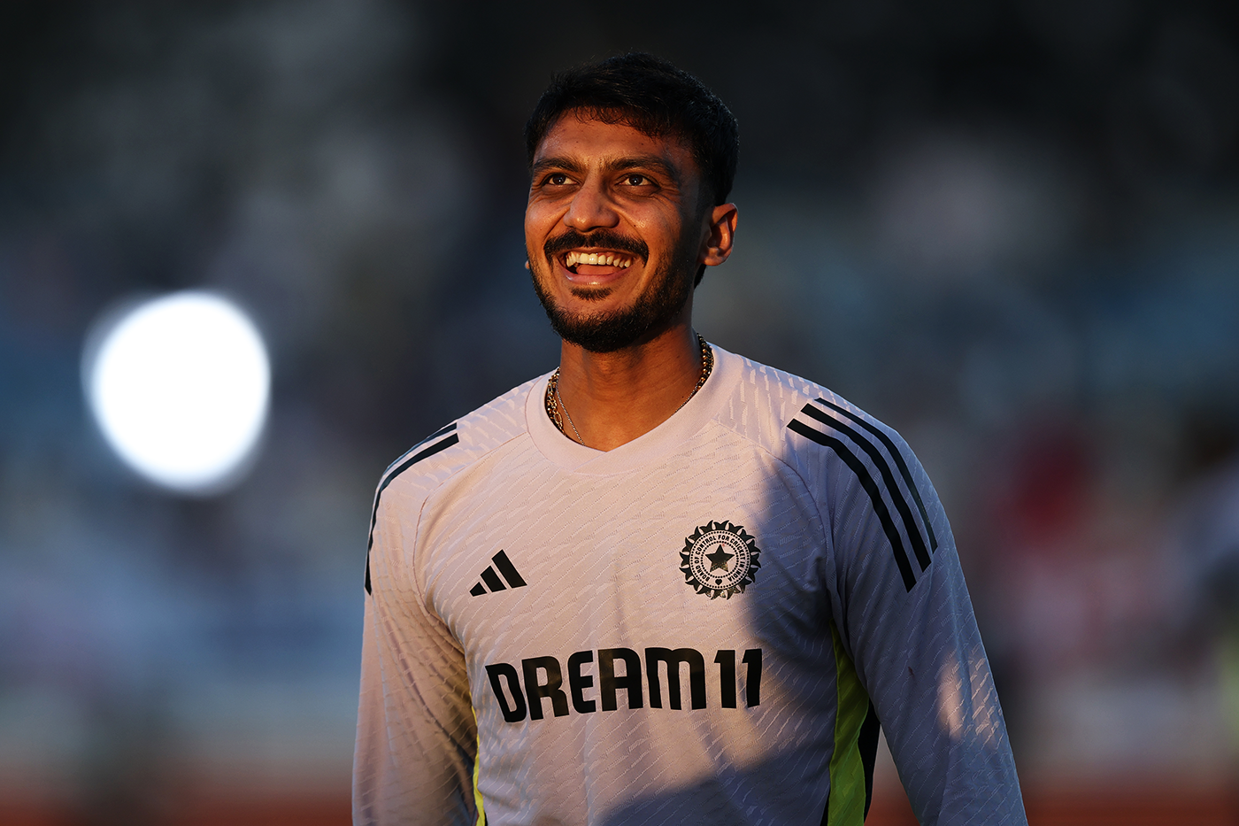 Axar Patel smiles