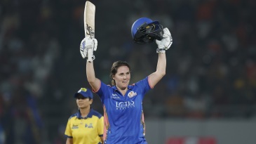 Sciver-Brunt ton lifts MI to second despite Ghosh heroics