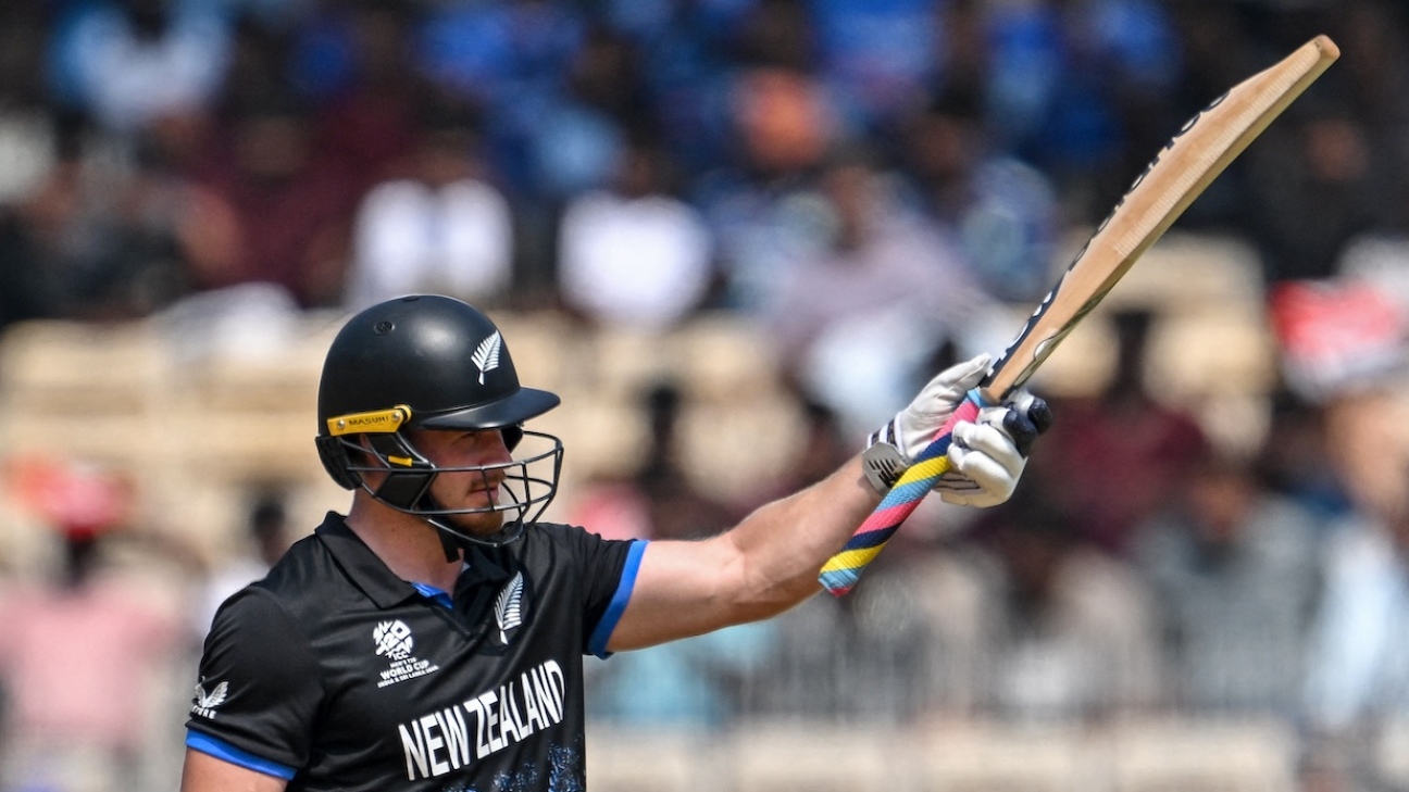Samra’s record 110 in vain as Phillips and Ravindra put New Zealand in Super Eights