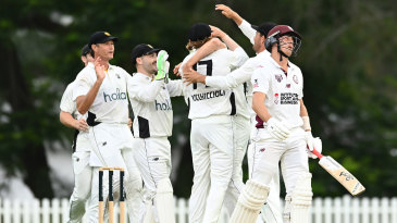 Labuschagne takes four but Queensland crash towards defeat