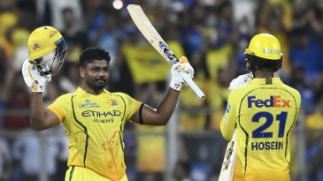 Samson century, Hosein four-for hand Mumbai Indians their biggest defeat