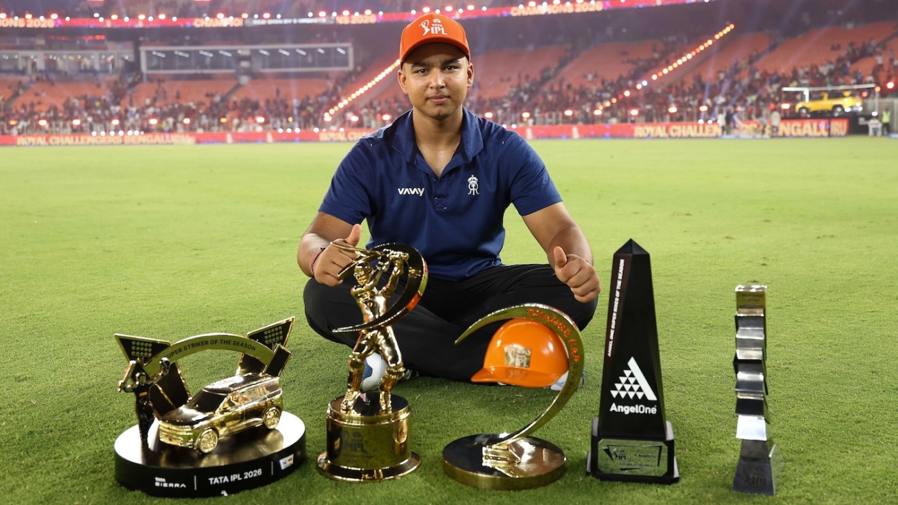 Sooryavanshi wins Orange Cap, MVP and Emerging Player awards in IPL 2026