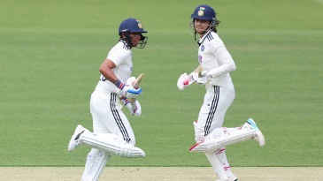 Mandhana, Harmanpreet fifties but England restrict India to 285 on historic opening day