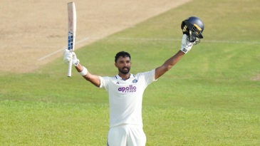 Padikkal's maiden century leads India's dominance