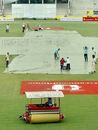 The ground staff hard at work at Bogra, Bangladesh v Sri Lanka, 2nd Test, Bogra, 4th day, March 11 2006